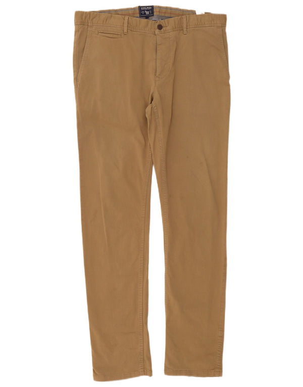 Woolrich Pantaloni chino subțiri pentru bărbați W36 L32 bumbac maro