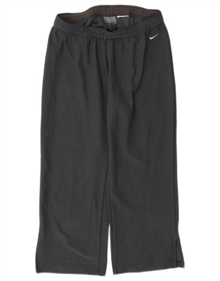Nike Dame Dri Fit Capri Regular Trousers UK 10/12 Medium Grey