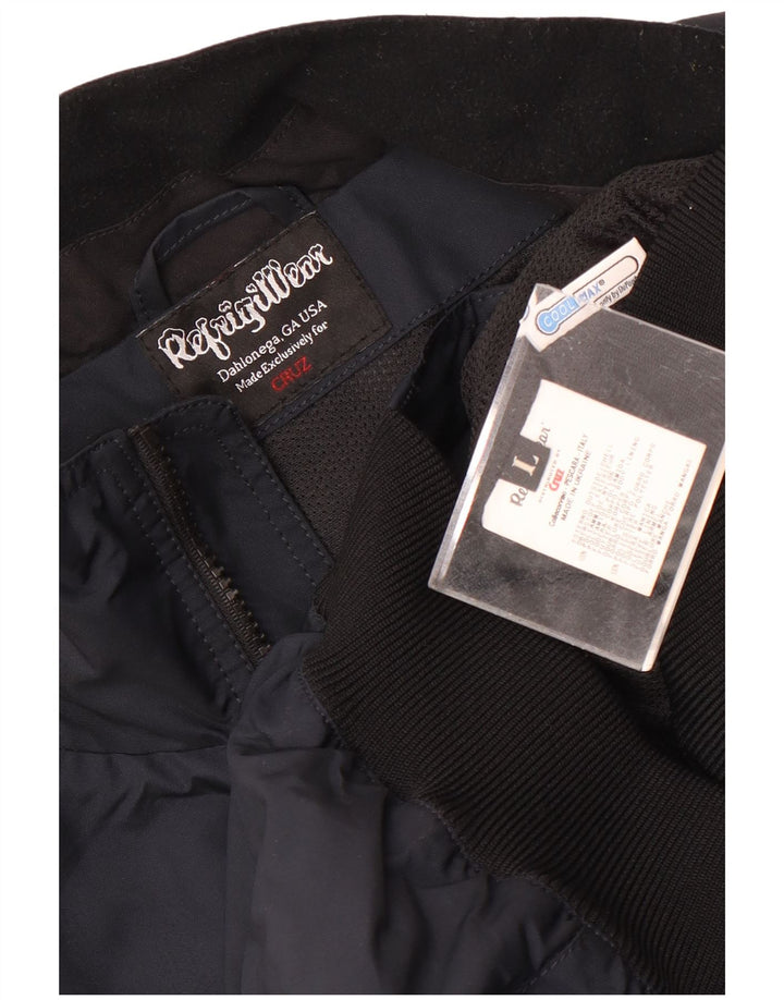 Refrigiwear Mens Bomber Jacket UK 40 Large Navy Blue Polyamide