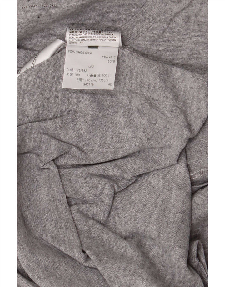 Levi's Mens Graphic T-Shirt Top Large Grey Striped Cotton