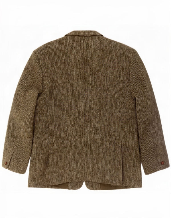 Harris Tweed Mens Gurteen Blazer Jacket UK 44 2XL Green Herringbone