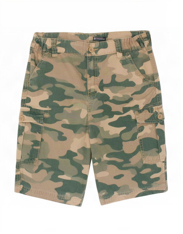 Mountain Warehouse Boys Cargo Shorts 12-13 anos W30 camuflagem verde
