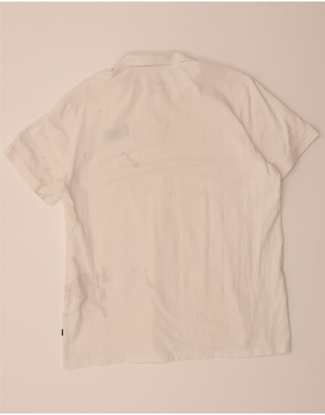 PUMA Mens Polo Shirt XL Off White Vintage Puma and Second-Hand Puma from Messina Hembry 
