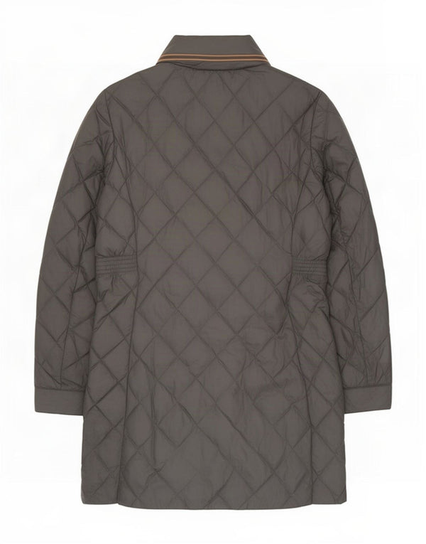 Marks & Spencer Damen Steppmantel UK 12 Mittelgraues Polyamid