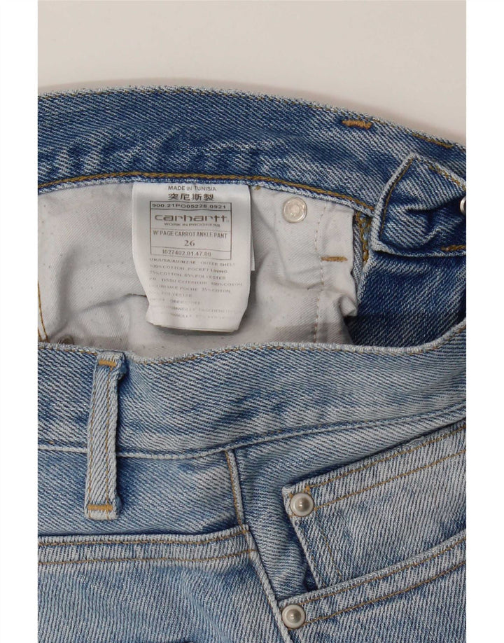 Carhartt Womens Straight Jeans W26 L28 Blue Cotton