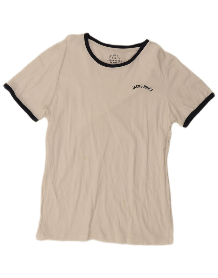 Jack & Jones Mens T-Shirt Top Small White