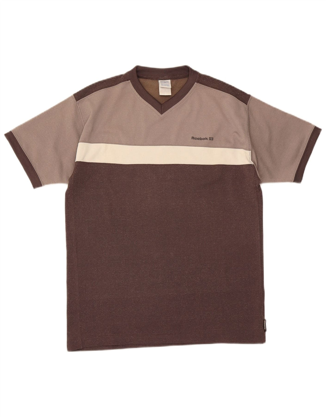 Ανδρικό T-Shirt Reebok Top Small Brown Colourblock
