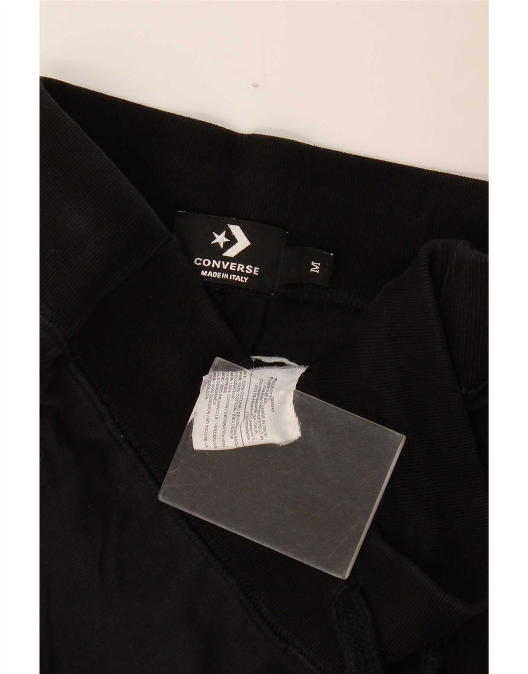 Converse Pantalon de Survêtement Joggers Homme Noir Moyen Coton