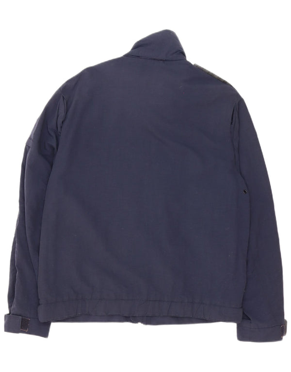 Gas Mens Utility Jacket UK 36 Small Navy Blue Polyester