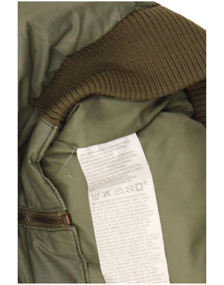 Levi's Mens Padded Gilet UK 40 Large Green Cotton