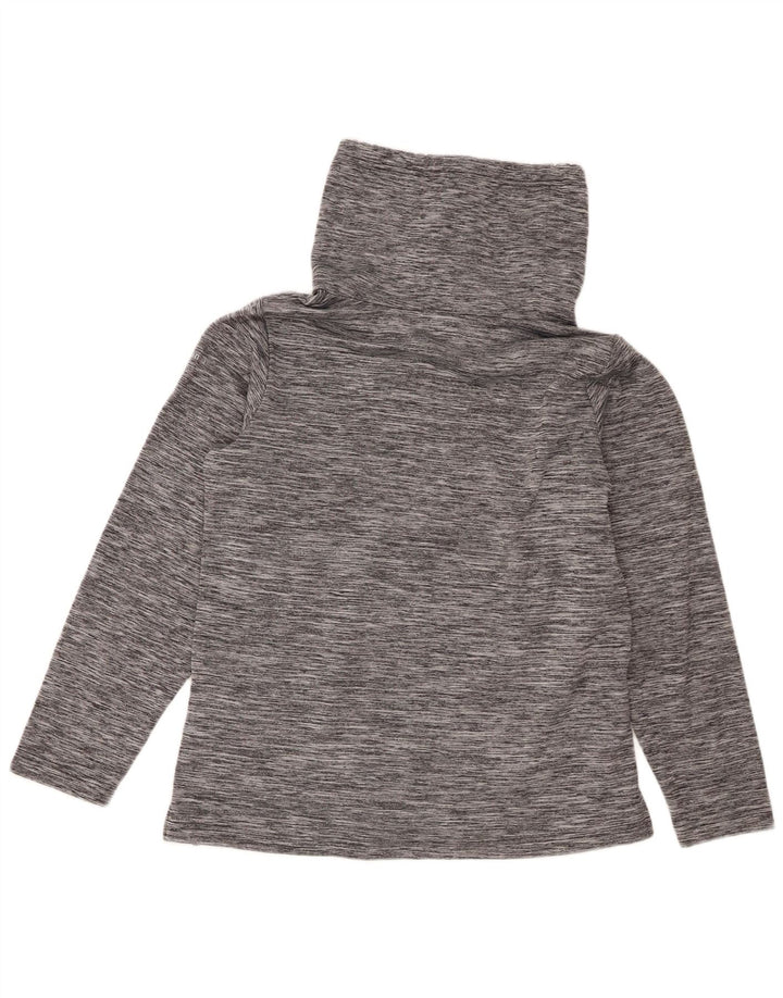 Columbia Womens Top Long Sleeve UK 14 Medium Grey Flecked Polyester