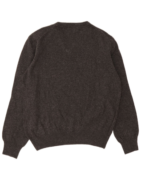 Brooksfield Mens V-Neck Jumper Sweater IT 48 Small Grey