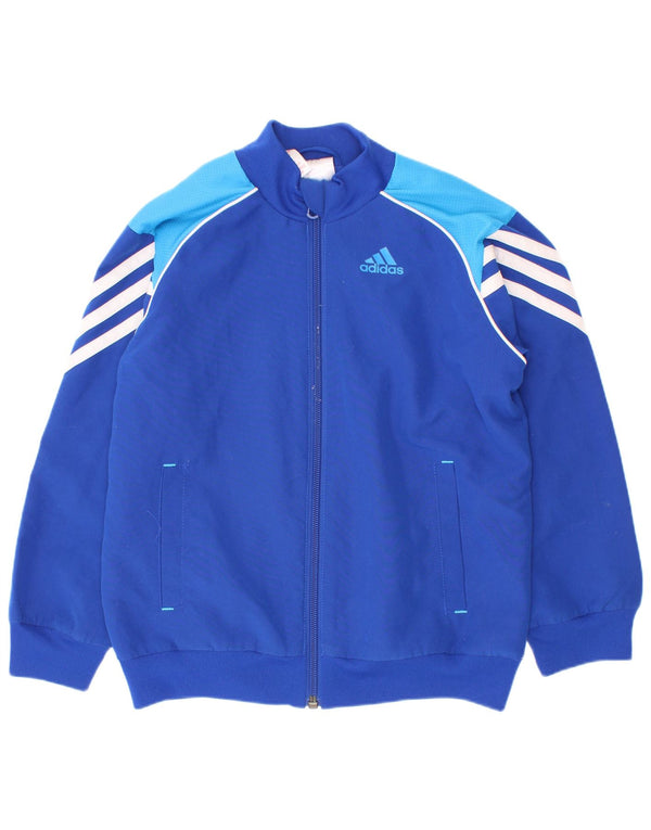 Adidas Boys αθλητική φόρμα Adidas Top Jacket 7-8 Years Blue Colourblock Polyester