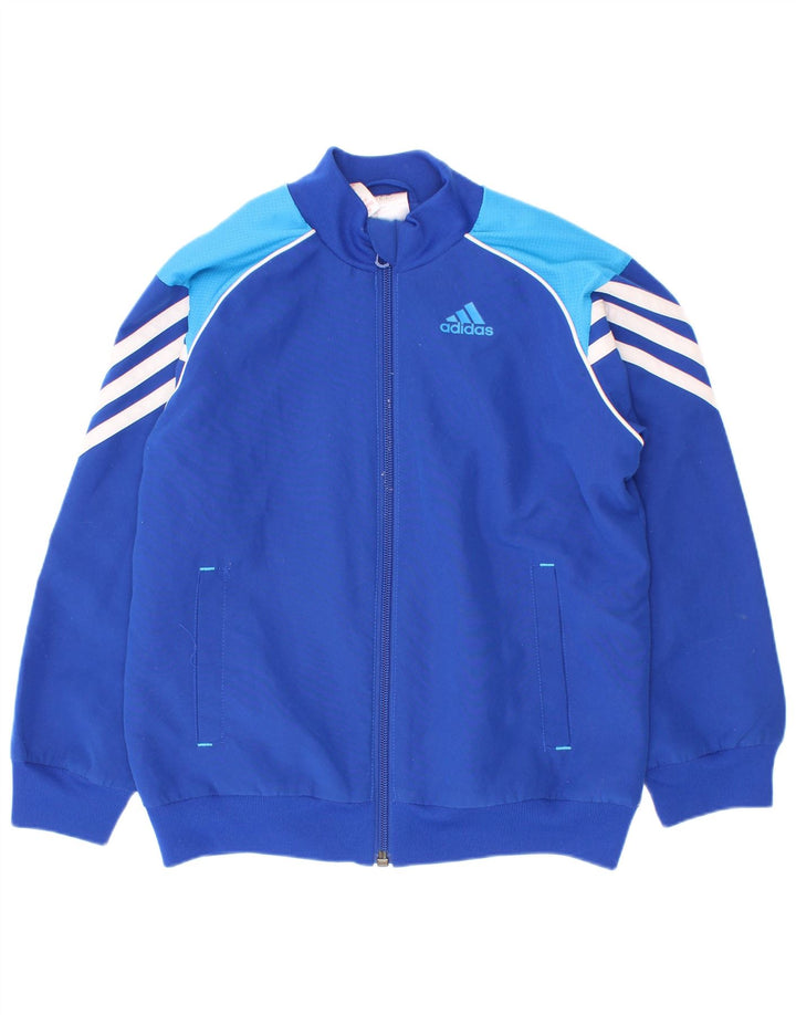 Adidas Boys αθλητική φόρμα Adidas Top Jacket 7-8 Years Blue Colourblock Polyester