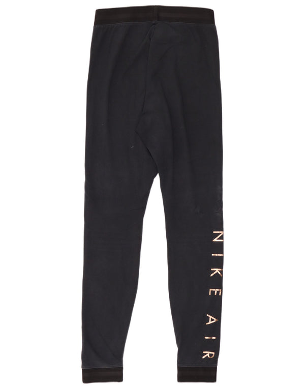 Nike Womens Graphic Leggings UK 8 Small Navy Blue Colourblock Cotton