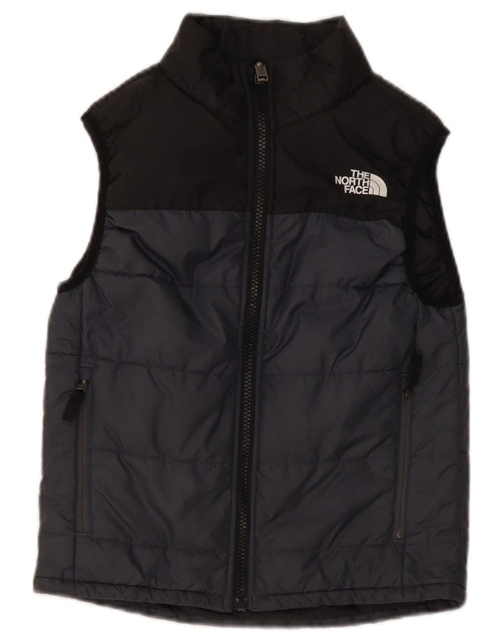 The North Face Boys Polstret Gilet 7-8 Years Small Grey Colourblock Polyester