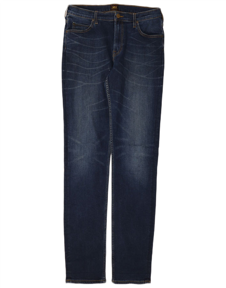 Lee Mens Rider Slim Jeans W33 L36 Blue Cotton