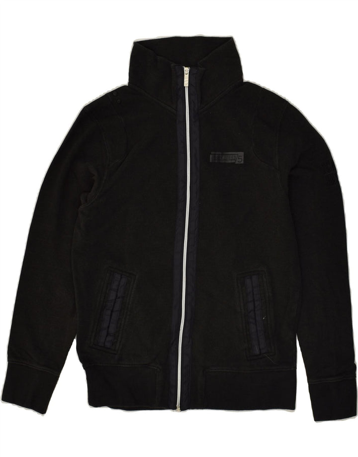 JACK & JONES Mens Tracksuit Top Jacket Small Black Cotton | Vintage Jack & Jones | Thrift | Second-Hand Jack & Jones | Used Clothing | Messina Hembry 