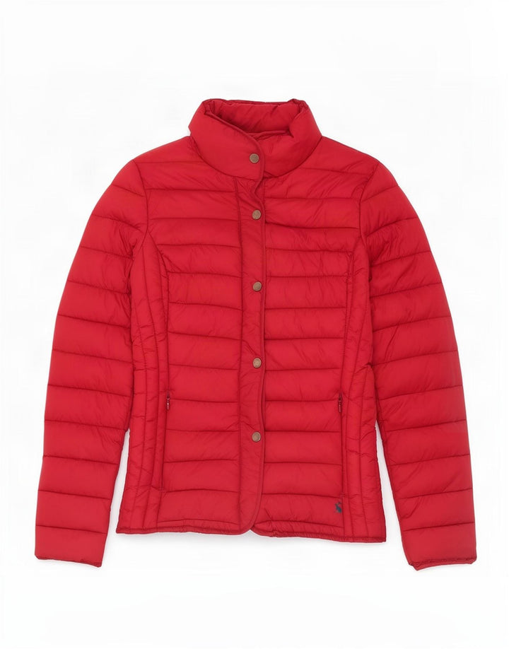 Giacca imbottita da donna Joules UK 8 Small rossa in poliammide