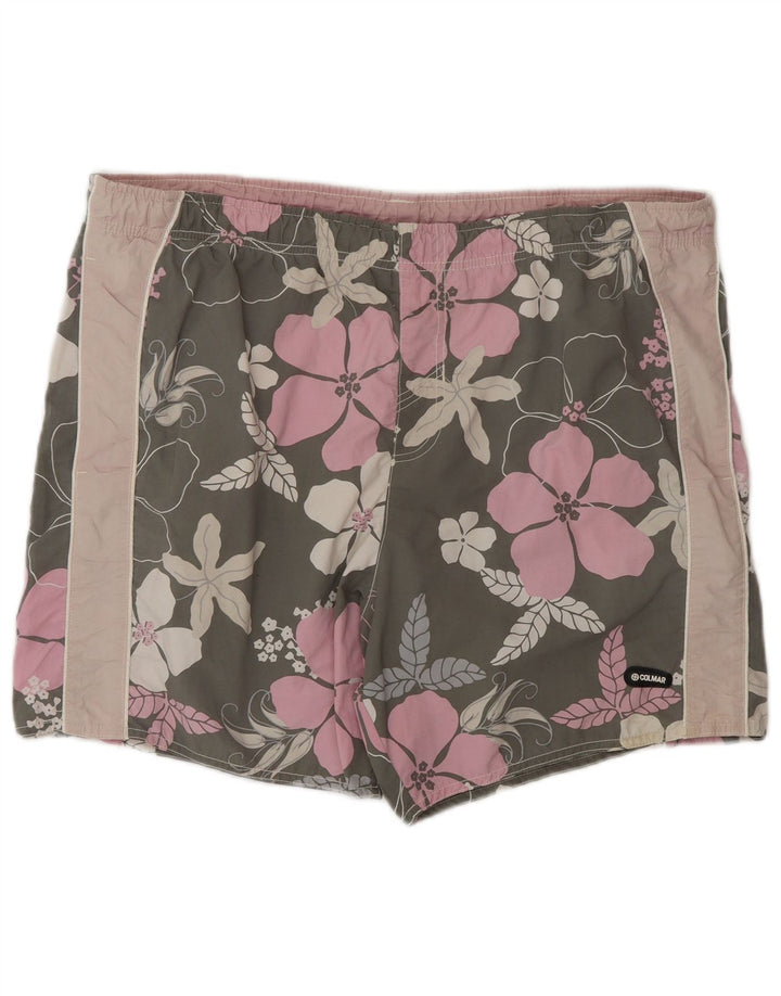 Colmar Mens Swimming Shorts EU 52 Large  Grey Floral Polyester