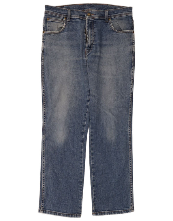 Jeans dritti da uomo Wrangler W34 L30 cotone blu