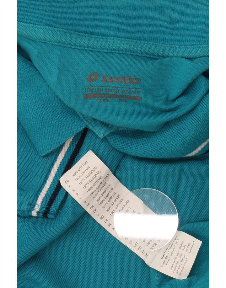 LOTTO Mens Polo Shirt 3XL Blue Cotton