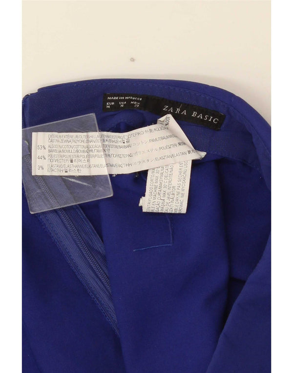 Pantaloncini corti da donna Zara medi W28 in cotone blu navy