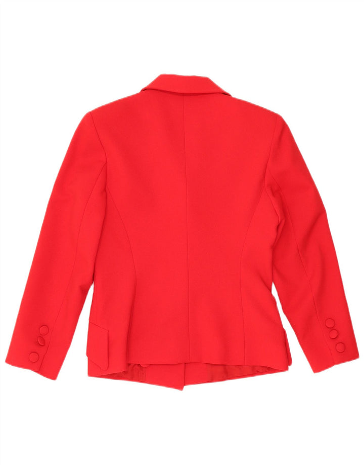 Vintage Womens 4 Button Blazer Jacket IT 40 Small Red Wool