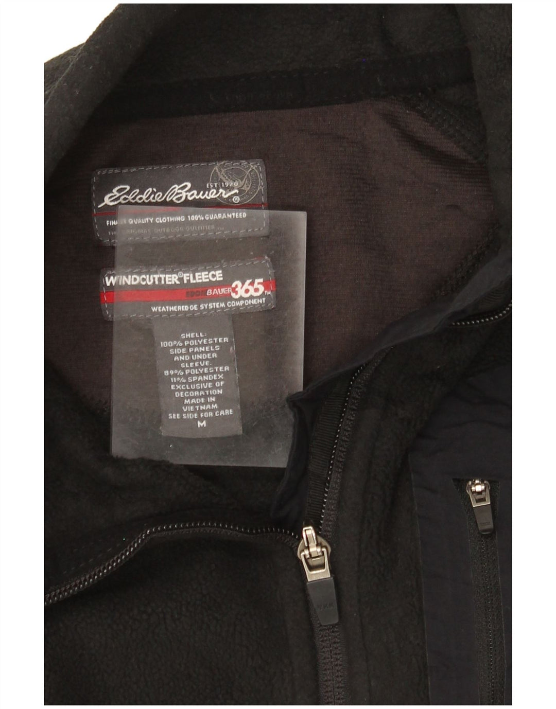 Eddie Bauer Dame Fleecejakke UK 14 Medium Sort Polyester