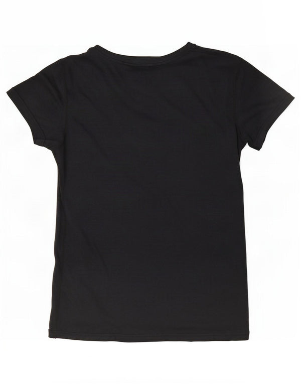 Nike Womens Regular Fit T-Shirt Top UK 14 Medium Black Polyester