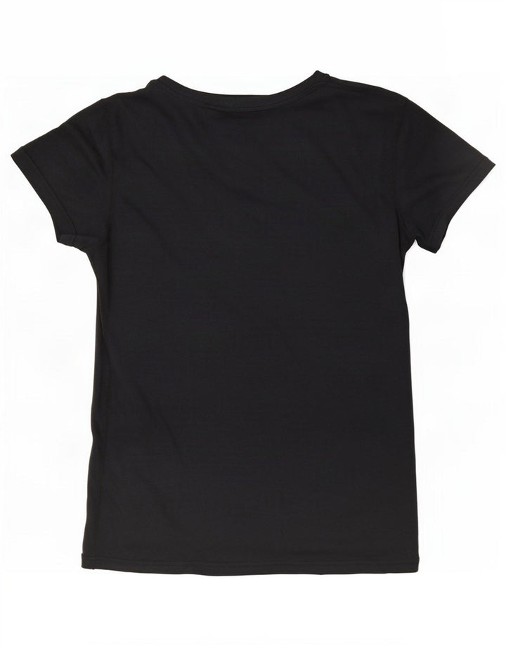 Nike Damen-T-Shirt mit regulärer Passform, UK 14, mittelschwarz, Polyester