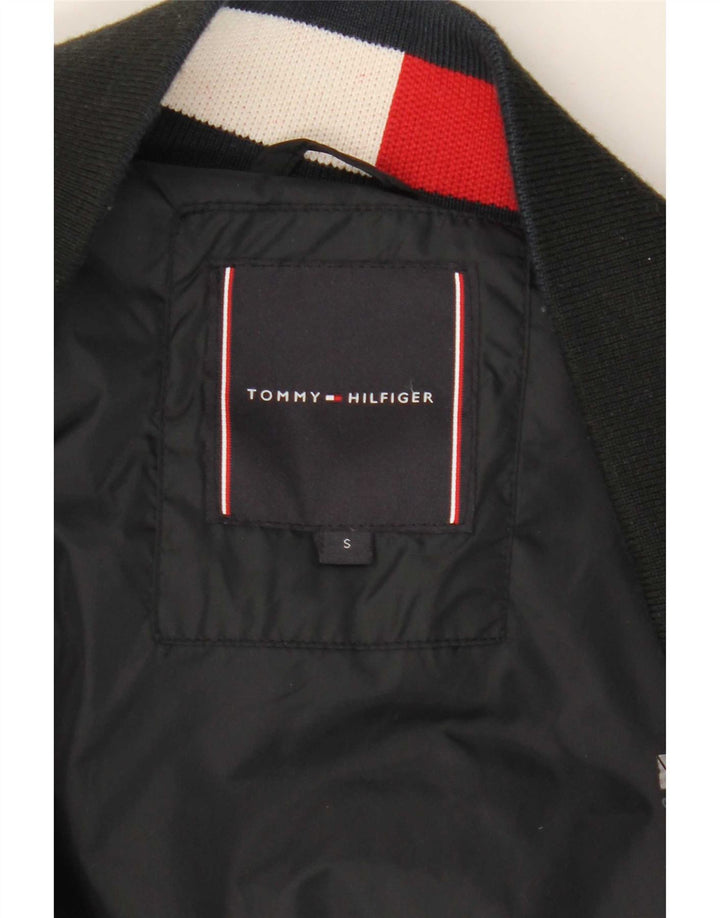 Tommy Hilfiger Mens Bomber Padded Jacket UK 36 Small Black