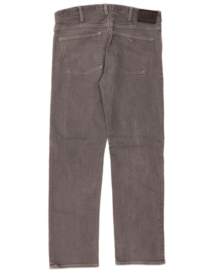 Женские прямые джинсы Armani Regular W34 L32, серый хлопок