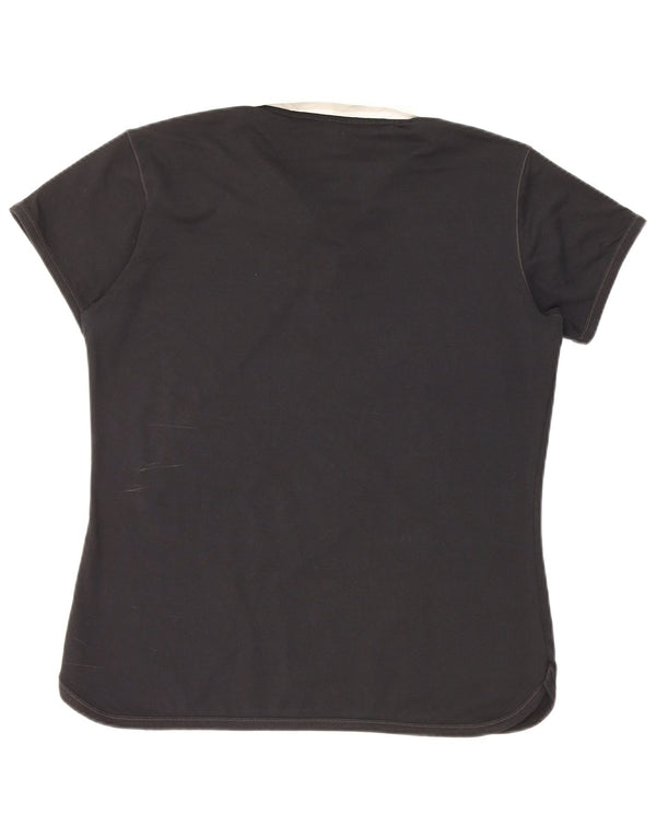 Polo Nike Da Donna UK 14/16 Large Nera Colorblock