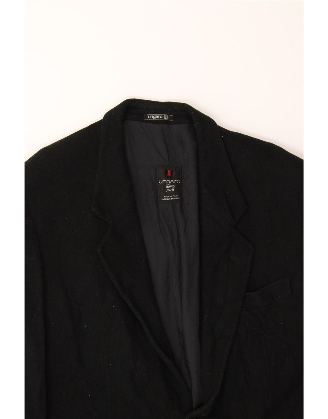 UNGARO Mens 2 Button Blazer Jacket IT 52 XL Black Vintage Ungaro and Second-Hand Ungaro from Messina Hembry 