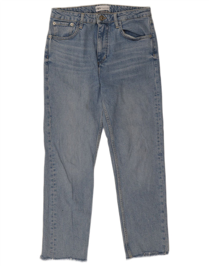 Zara Womens Straight Jeans EU 40 Medium W30 L26 Blue Cotton