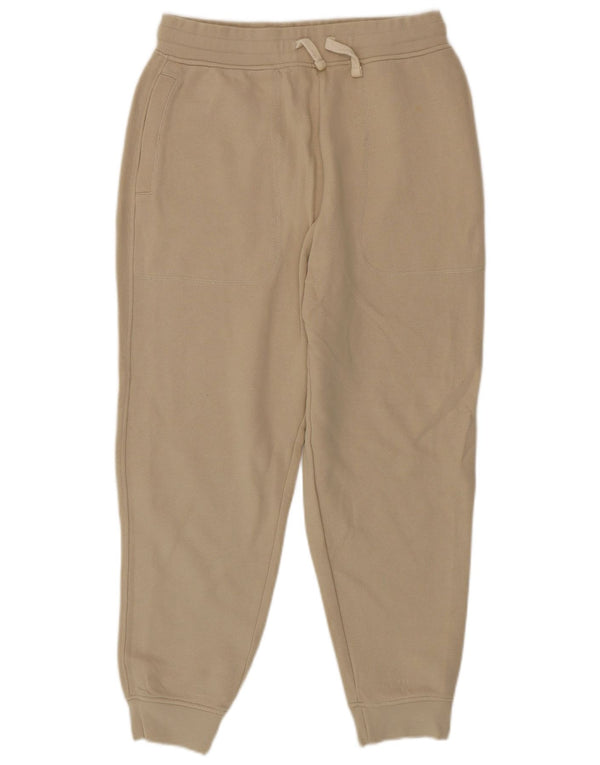 Zara Mens Tracksuit Trousers Joggers Medium Beige Cotton