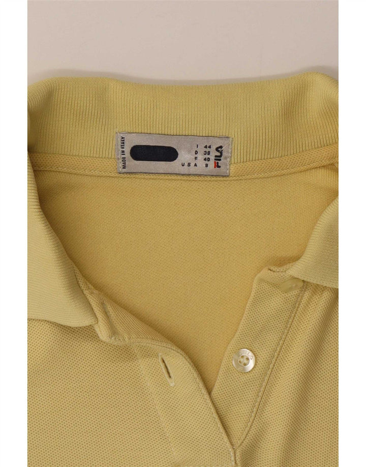 Fila Polo court femme IT 44 coton jaune moyen