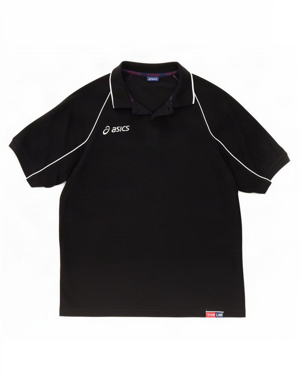 Asics Mens Polo Shirt XL Black Cotton