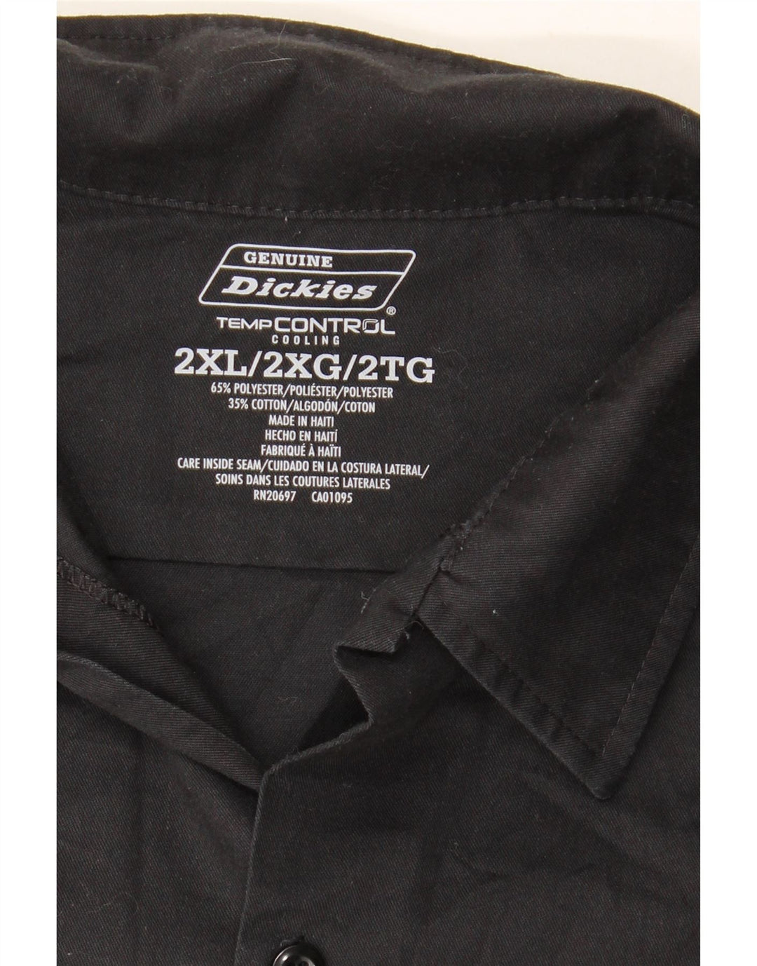 Camicia da uomo Dickies 2XL poliestere nero