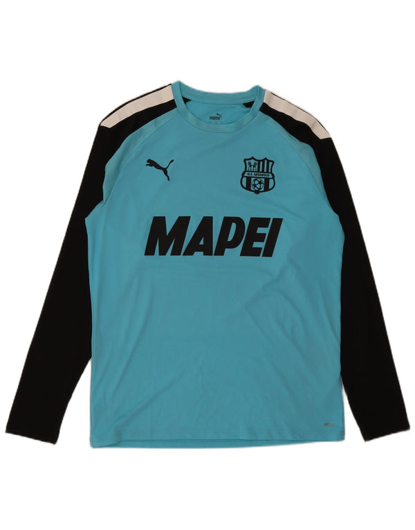 Puma Mens U.S. Sassuolo Calcio Graphic Top manga larga azul grande