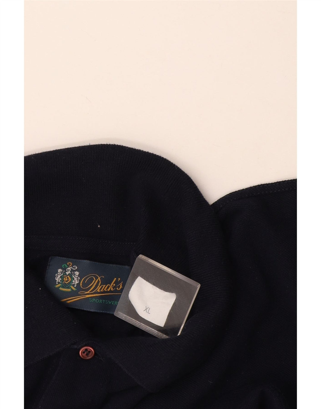 Dack's Mens Polo Shirt XL Navy Blue Cotton