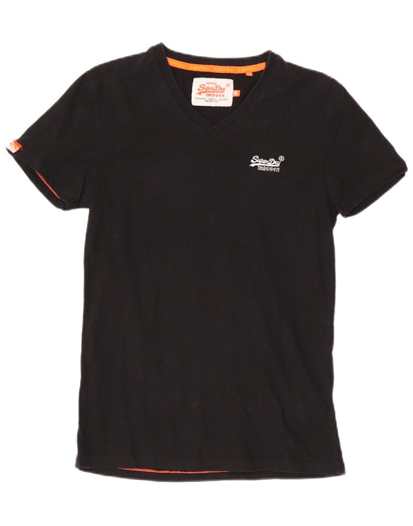 T-shirt da uomo Superdry Top Small in cotone nero
