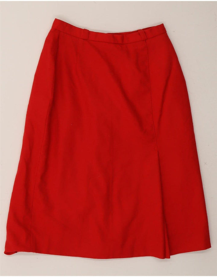 VINTAGE Womens A-Line Skirt W26 Small Red Vintage Vintage and Second-Hand Vintage from Messina Hembry 