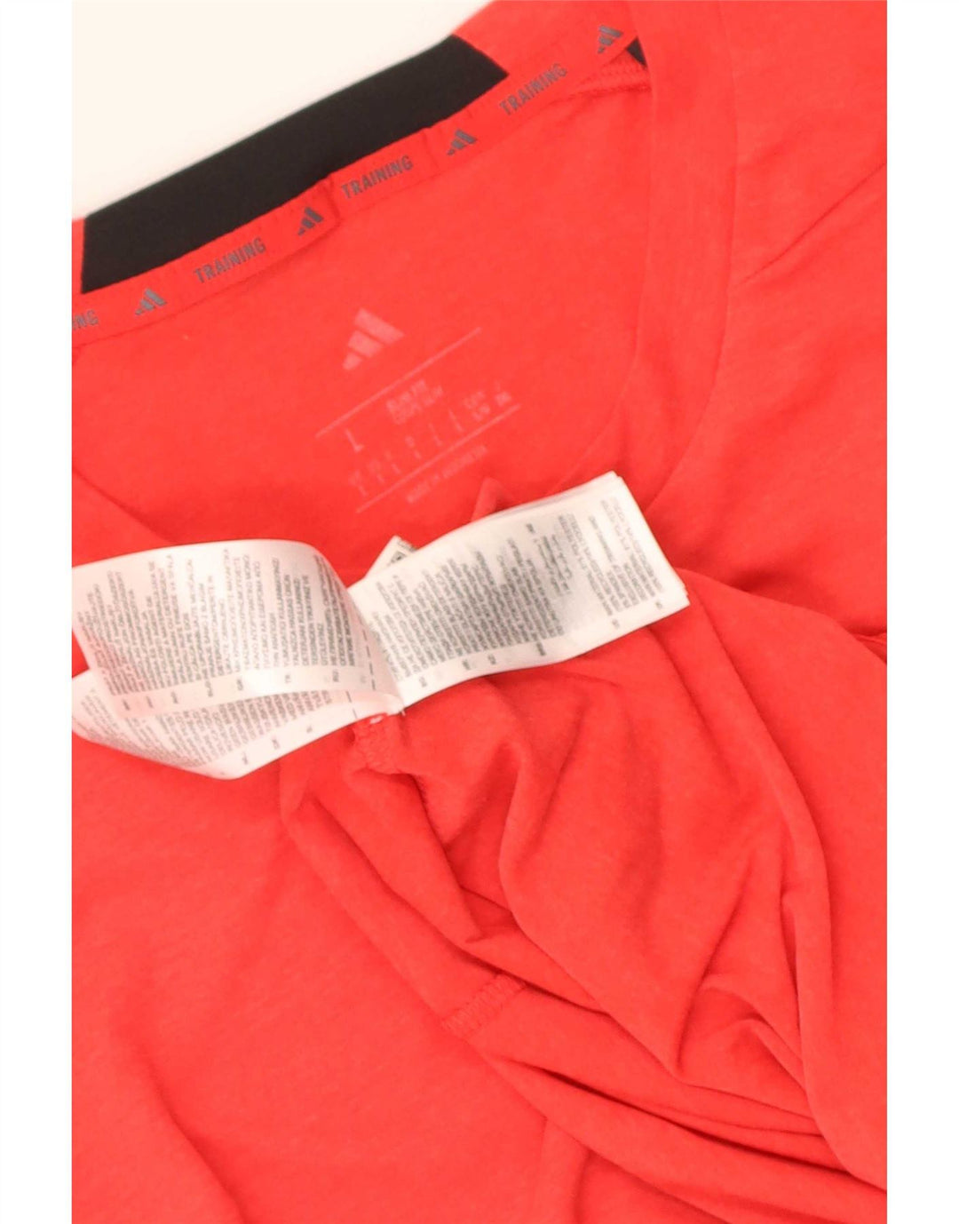 Adidas T-shirt slim fit pour hommes, grand rouge, polyester