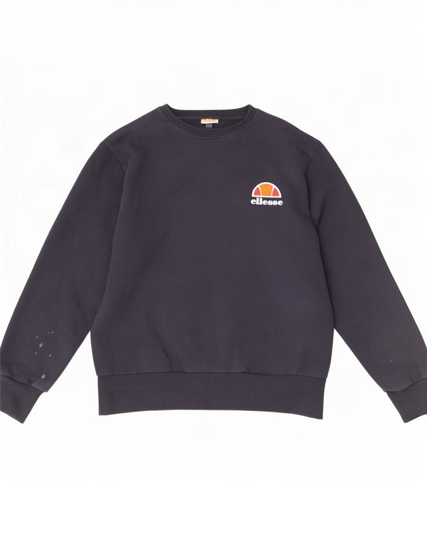 Ellesse Sweatshirt Jumper Medium Bleu Marine Coton Homme
