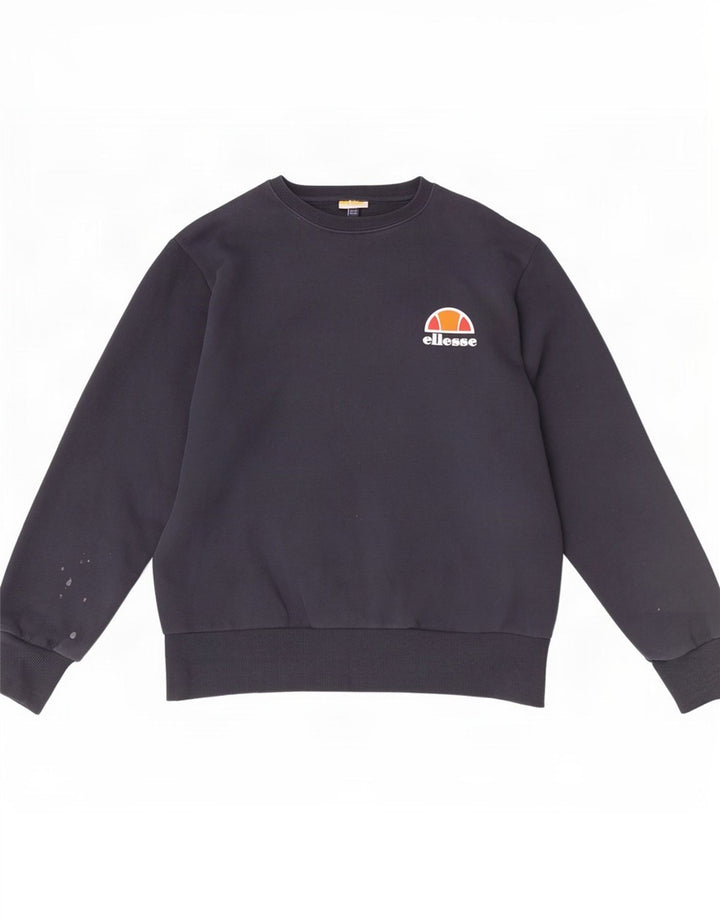 Ellesse Sweatshirt Jumper Medium Bleu Marine Coton Homme