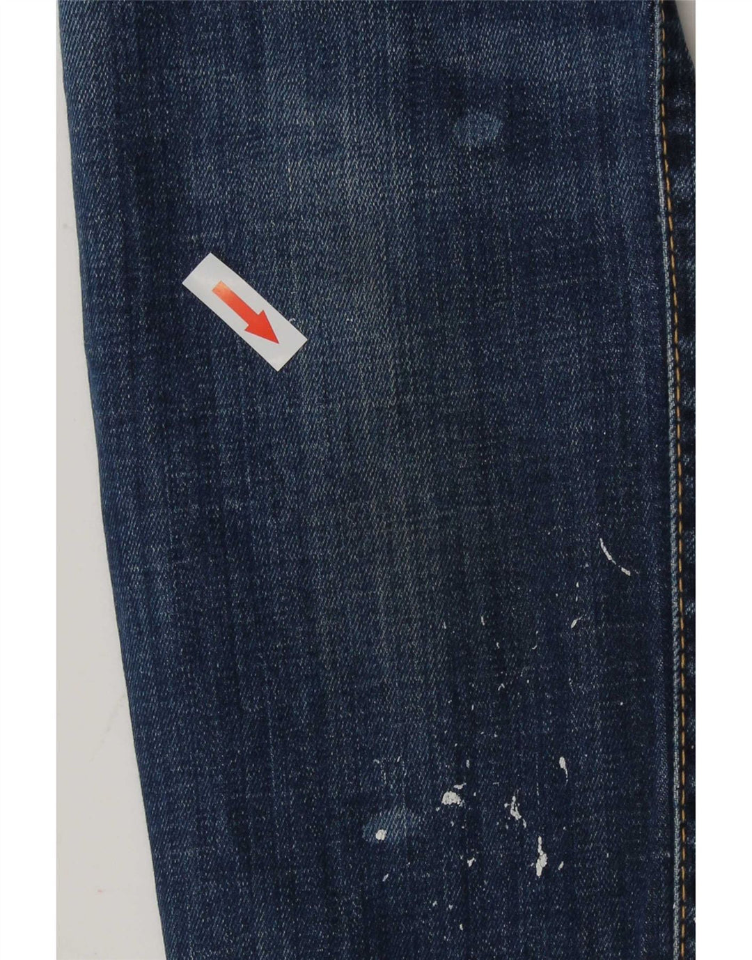 Dsquared2 Dame Distressed Slim Jeans IT 42 Medium W30 L27 Blue Spotted