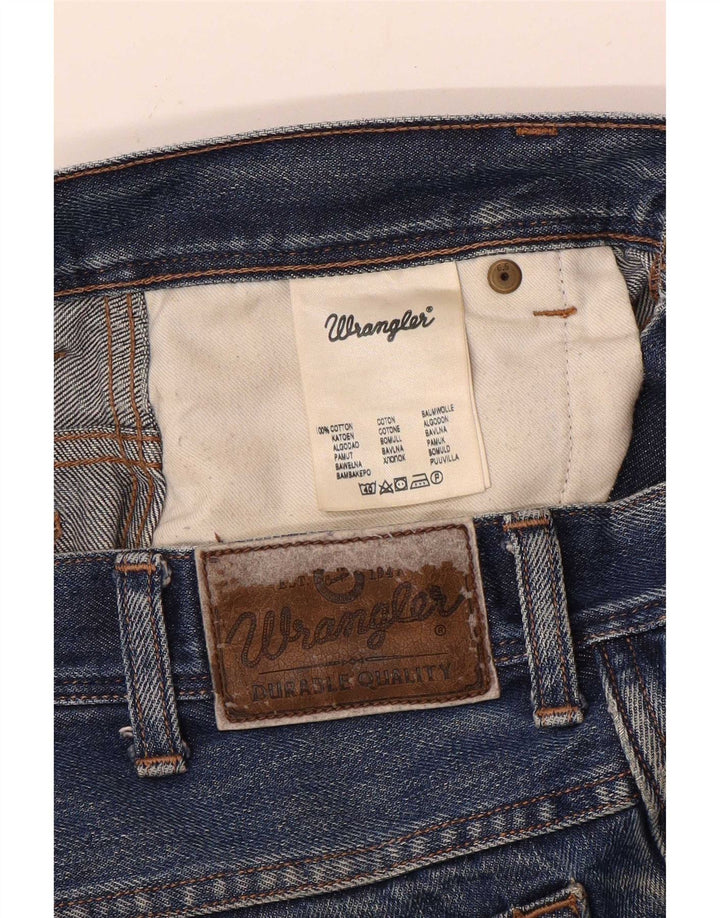 Wrangler Mens Regular Fit Straight Jeans W32 L27 Blue Cotton