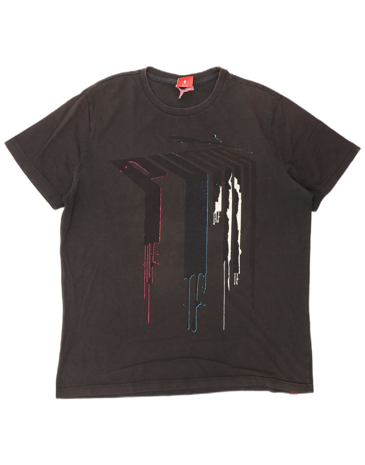 PUMA Mens Graphic T-Shirt Top Large Black